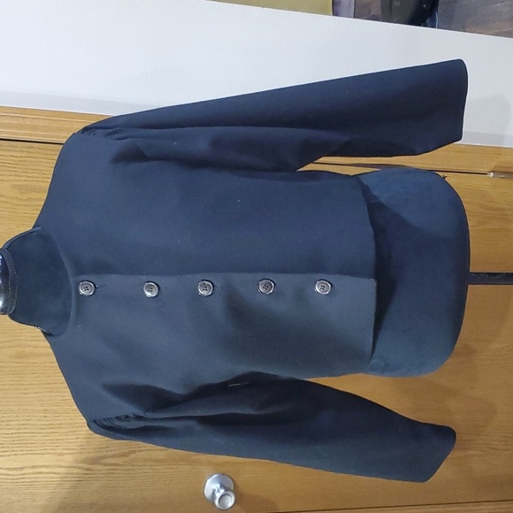 Neiman Marcus vintage wool black crop blazer - Picture 1 of 5